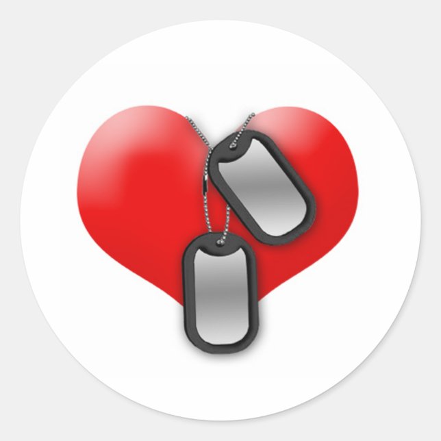 Sticker Rond Balises Coeur et Chien (Devant)