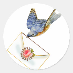 Sticker Rond Balises d'art Marie Antoinette et Bluebird