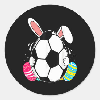 Sticker Rond Ball de football Bunny OEufs OEufs Jour de Pâques 