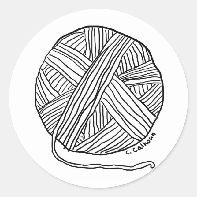 Sticker Rond Ball o'Yarn (Devant)