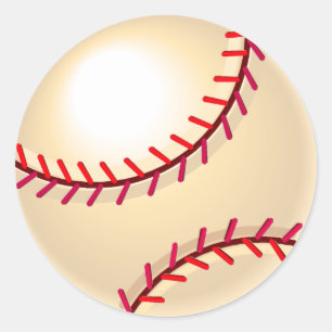 Sticker Rond Balle de baseball