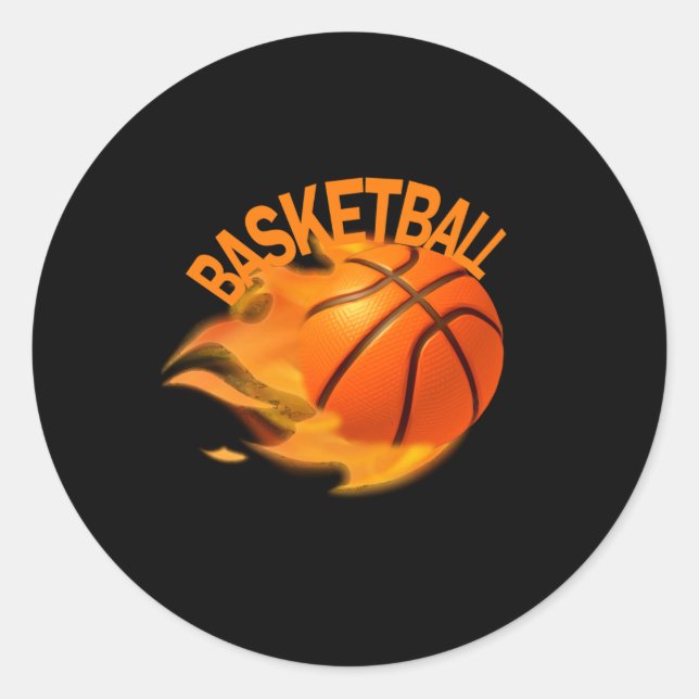 Sticker Rond Balle de basket-ball 2 (Devant)
