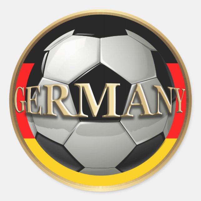 Sticker Rond Balle de football en Allemagne (Devant)