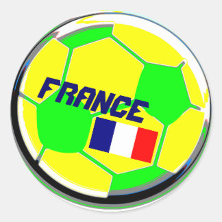 Sticker Rond Balle de football France