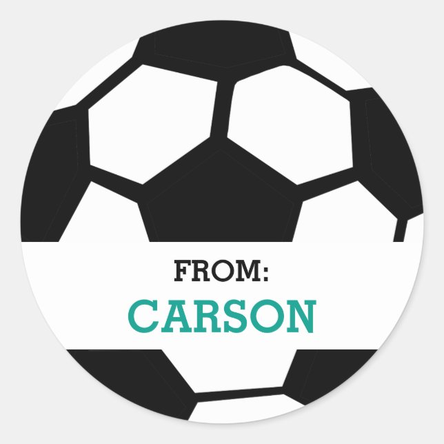 Sticker Rond Balle De Football Personnalisée À Partir De Sports (Devant)