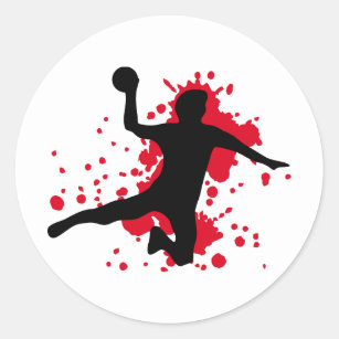 Sticker for Sale avec l'œuvre « Joueur de handball fille cadeau handball  féminin » de l'artiste TM-Multidesign