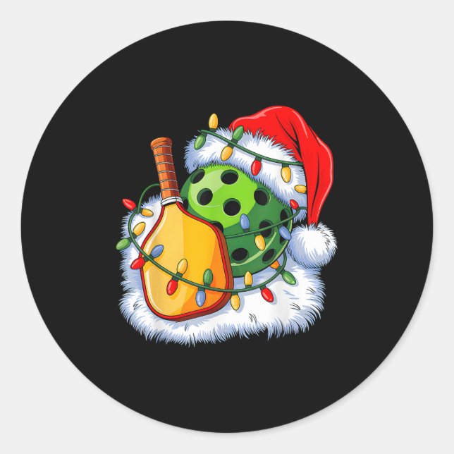Sticker Rond Balle de Noël Père Noël Xmas (Devant)