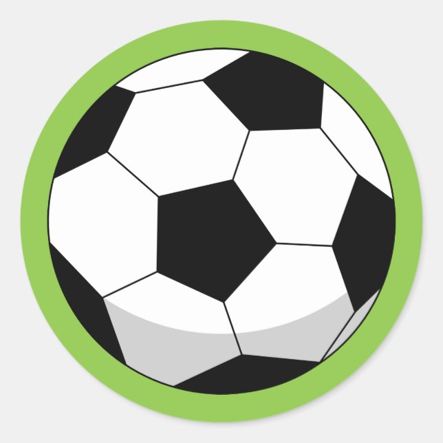 Sticker Rond Balle de soccer en dessin (Devant)