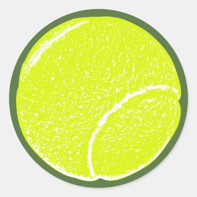 Sticker Rond balle de tennis jaune (Devant)