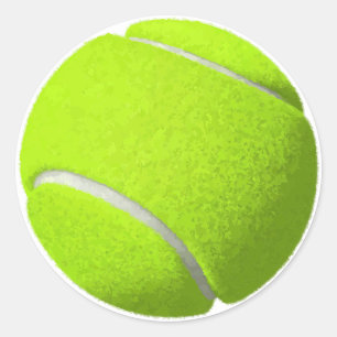 Sticker Rond balle de tennis jaune