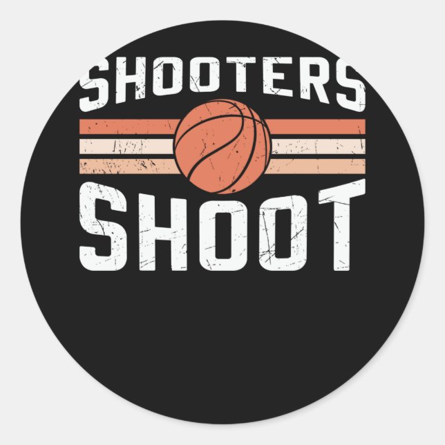 Sticker Rond Balle de tir des tireurs | Conception du basket-ba (Devant)