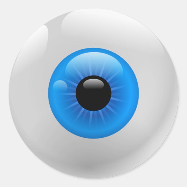 STICKER ROND BALLE D'YEUX BLEU (Devant)