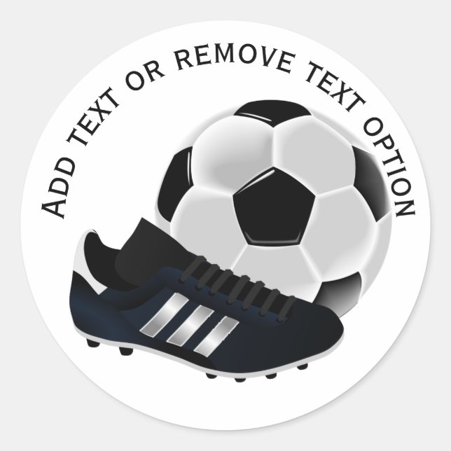 Sticker Rond Balle et chaussure de football (Devant)