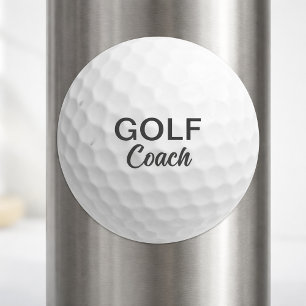 Sticker Rond Balle Réaliste   Entraîneur de Golf