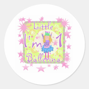 Sticker Rond Ballerina 1er anniversaire