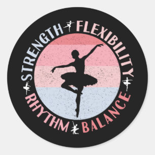 Sticker Rond Ballerina Ballet Dancer - Valeurs Mindset