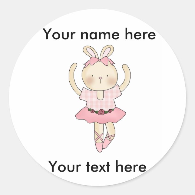Sticker Rond Ballerina Bunny (Devant)