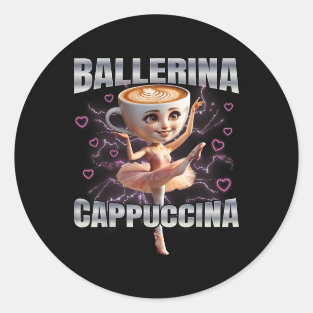 Sticker Rond Ballerina Cappuccino (Devant)