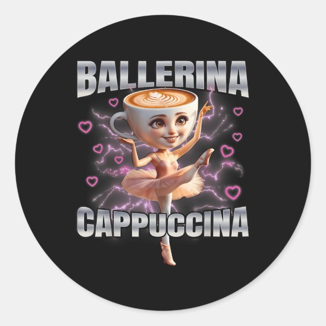Sticker Rond Ballerina Cappuccino (Devant)
