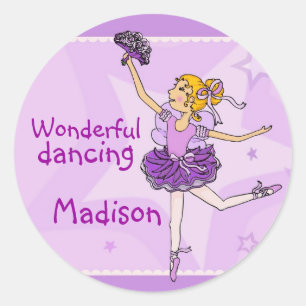 Sticker Rond Ballerina Magnifique collant de danse blonde/viole