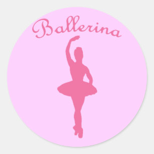 Sticker Rond Ballerina Silhouette