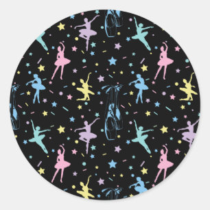 Sticker Rond Ballet - Chaussures de danseuse Ballerina