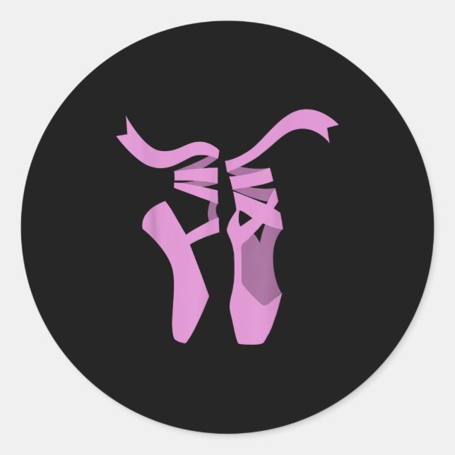 Sticker Rond Ballet cool Art Pour Femmes Filles Maman Ballerina (Devant)
