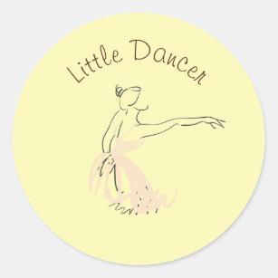 Sticker Rond Ballet danse design marque d'entreprise