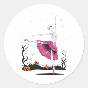 Sticker Rond Ballet de squelette 1