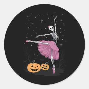 Sticker Rond Ballet de squelette 4