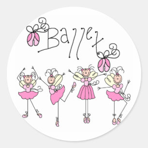 Sticker Rond Ballet Fairy Angel