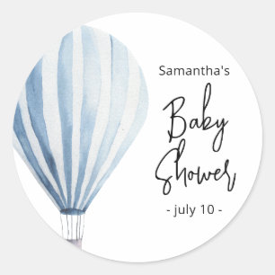 Sticker Rond Ballon à air chaud - baby shower