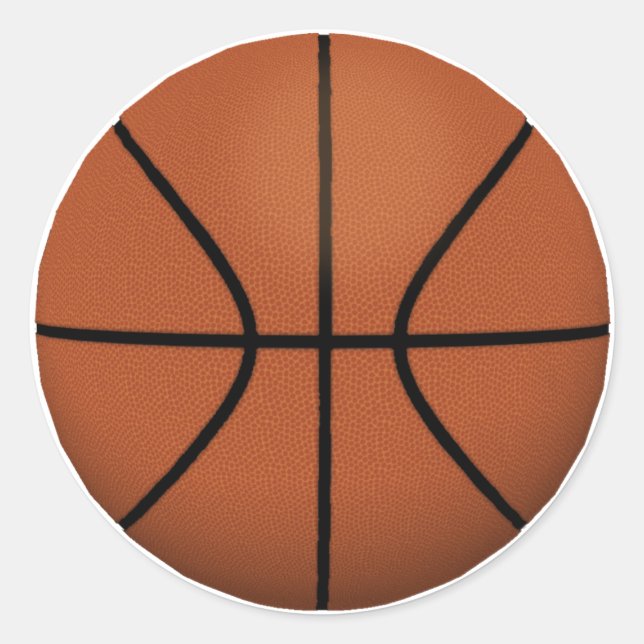 Sticker Rond Ballon de basket: (Devant)