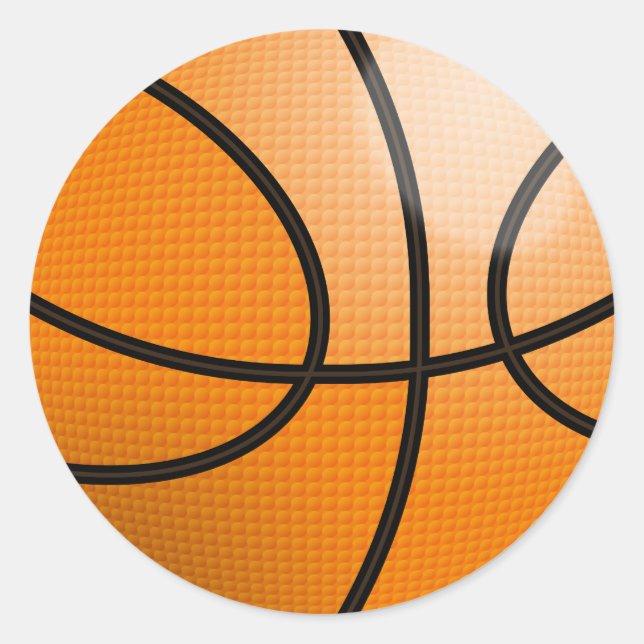 Sticker Rond Ballon de basket-ball (Devant)