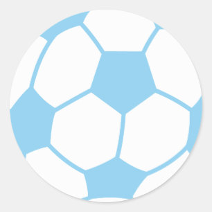 Sticker Rond Ballon de football de bleus layette