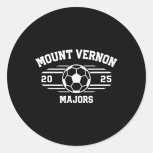 Sticker Rond Ballon de football Mount Vernon Majors 2025 