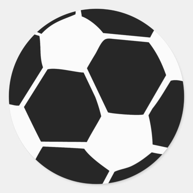 Sticker Rond ballon de football noir (Devant)