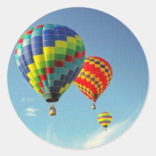 Sticker Rond Ballons à air chaud