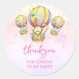 Sticker Rond Ballons Arc-en-ciel Merci d'être venus