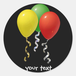 Sticker Rond ballons d'anniversaire