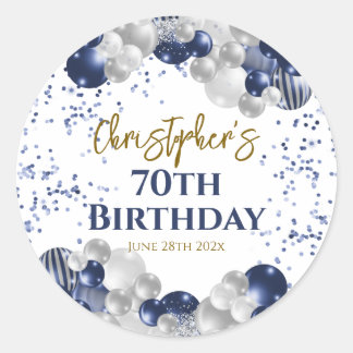 Sticker Rond Ballons de la marine du 70e anniversaire