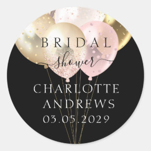 Sticker Rond Ballons de parties scintillant tendance, modernes