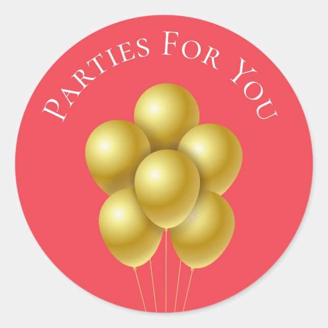 Sticker Rond Ballons d'or marque d'entreprise (Devant)