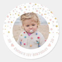 Ballons Or et Rose | Photo pour 1er Anniversaire