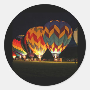 Sticker Rond Ballons rougeoyants !  Allumez la nuit !