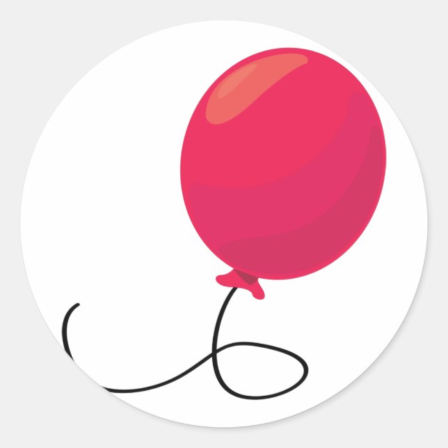 Sticker Rond Ballons rouges (Devant)