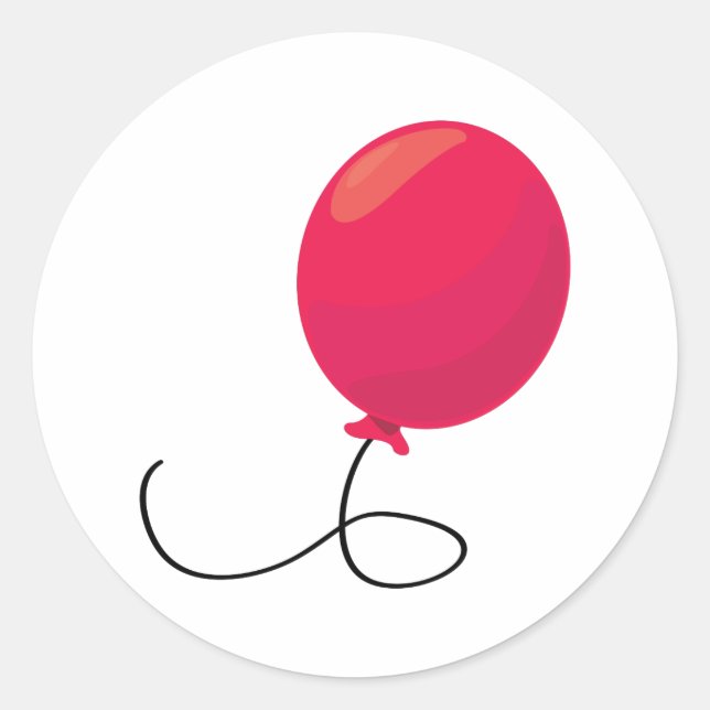 Sticker Rond Ballons rouges (Devant)
