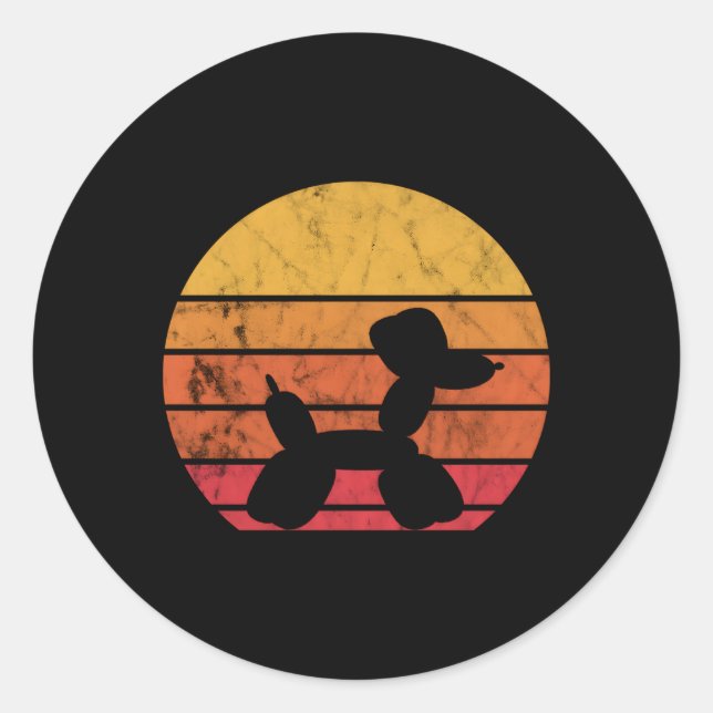 Sticker Rond Balloon Balloon Animal Twister (Devant)