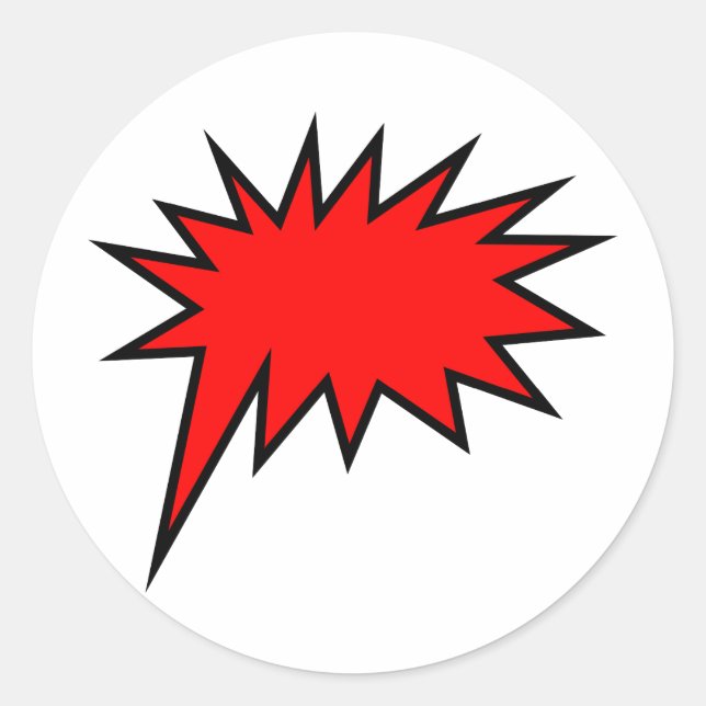 Sticker Rond Balloon de crayon (Devant)