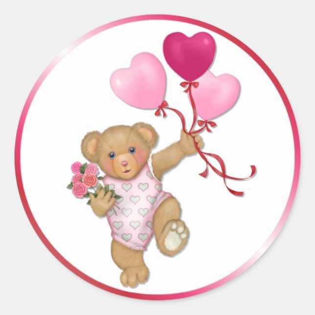 Sticker Rond Balloon Teddy (Devant)